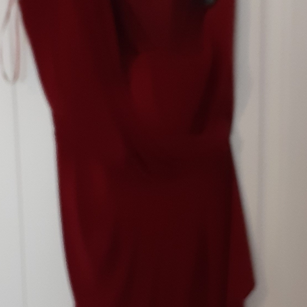 Burgandy one shoulder dress